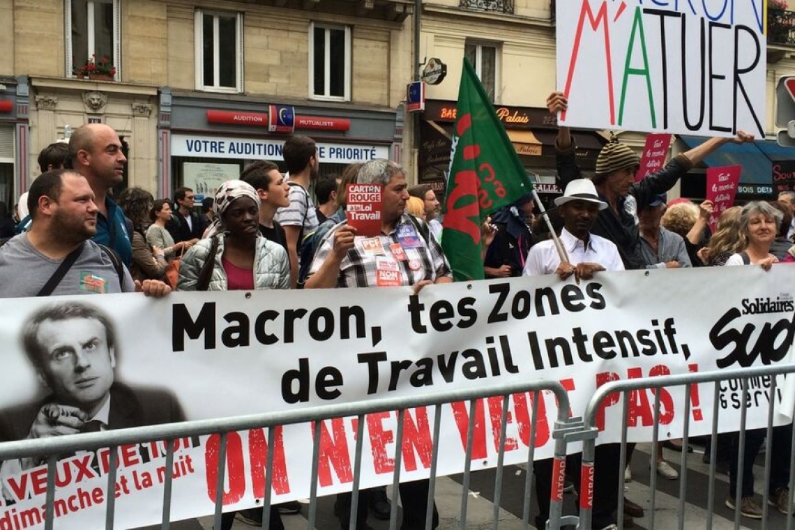 Manifestation en France contre la loi d'orientation agricole de Macron